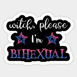 Bisexual Pride TShirt - Witch Please I'm Bihexual Shirt Sticker